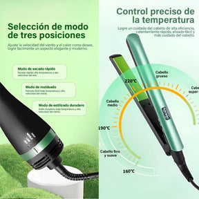 Combo Plancha + Cepillo Secador Aguacate